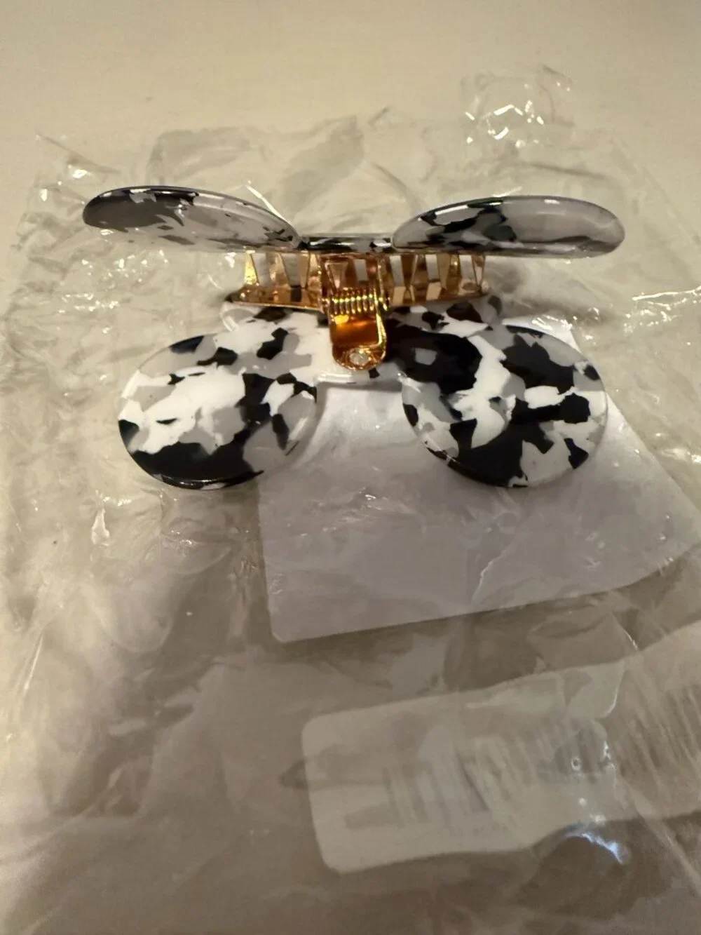 Mickey Shaped Claw Clip Hair Accessory - Speckled